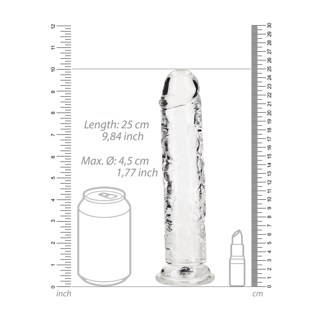 Crystal Clear Realistic Dildo, 23cm