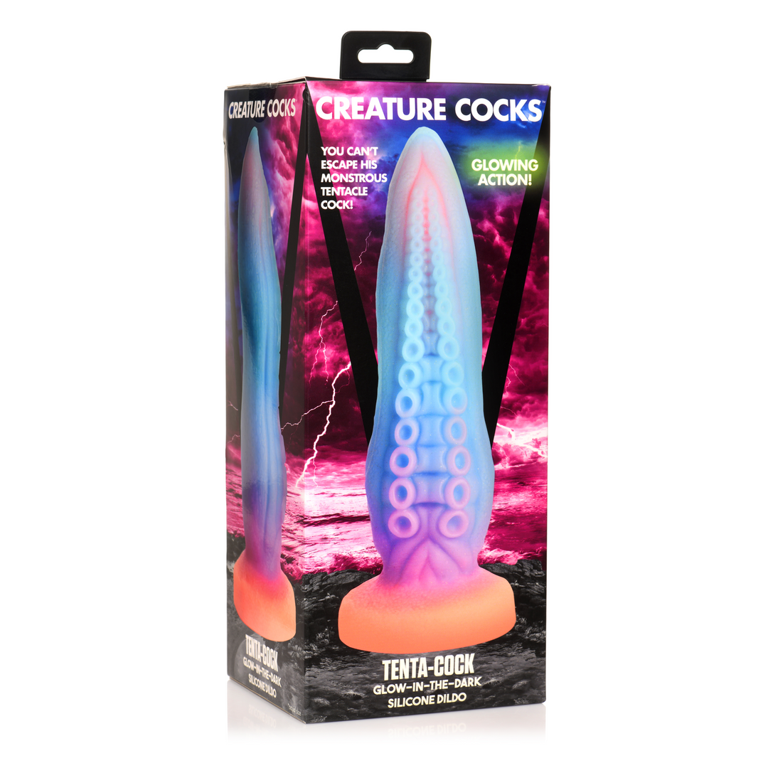 Tentacled Monster Silikone Dildo - Glow in the Dark