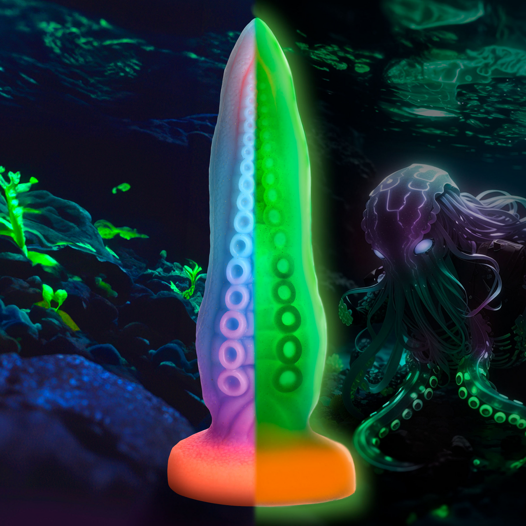 Tentacled Monster Silikone Dildo - Glow in the Dark