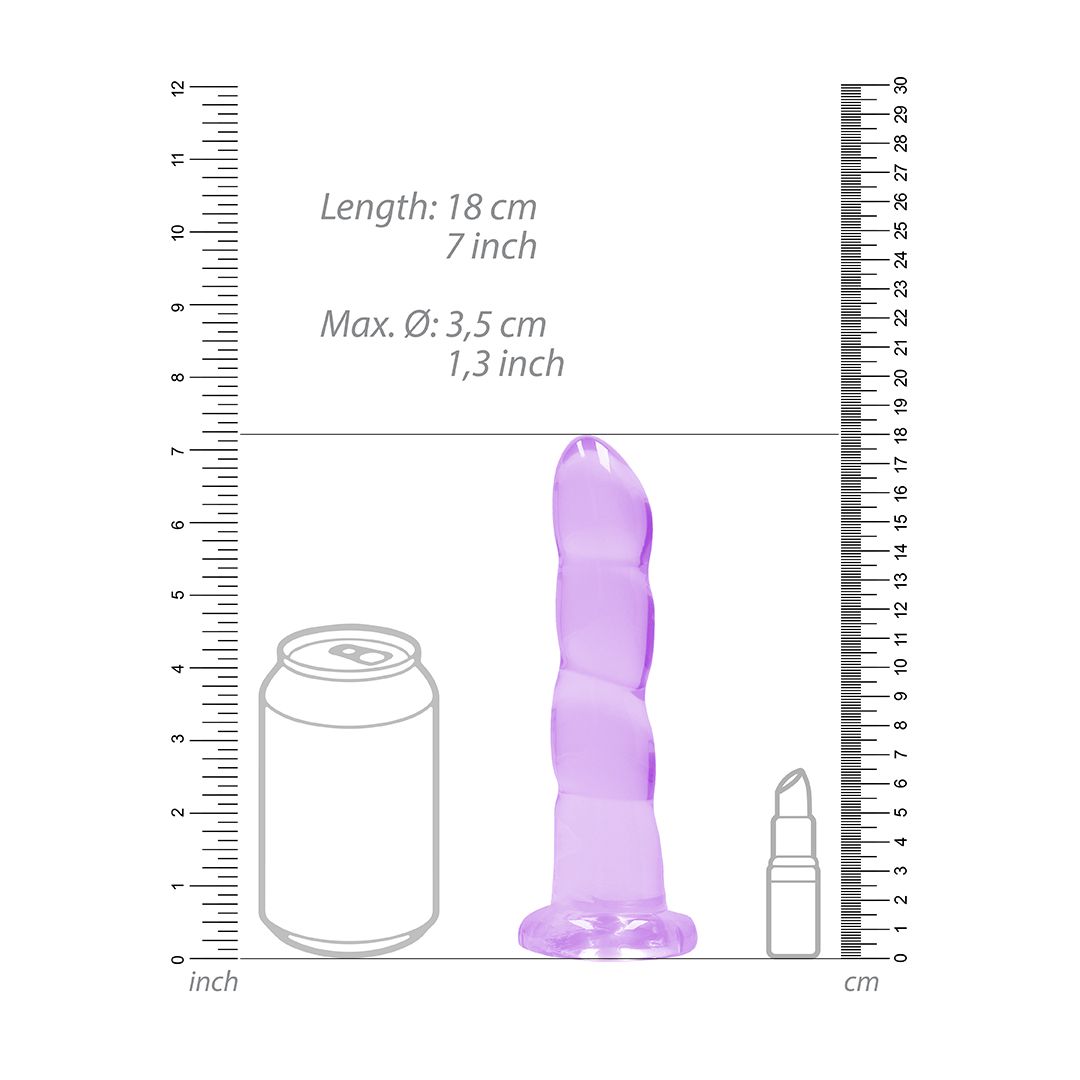 Chrystal Clear non realistic dildo, 17 cm