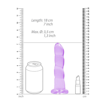 Chrystal Clear non realistic dildo, 17 cm